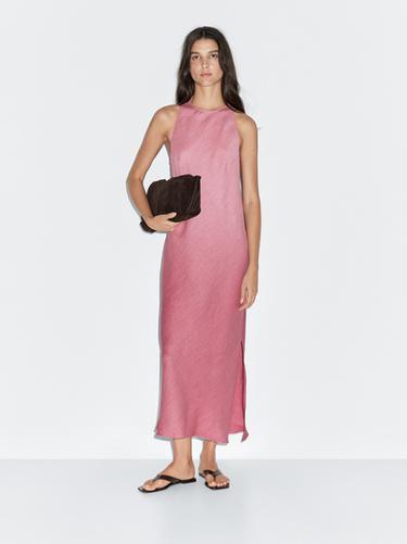 Zara Long halter dress - Pink / Mauve - Image 0
