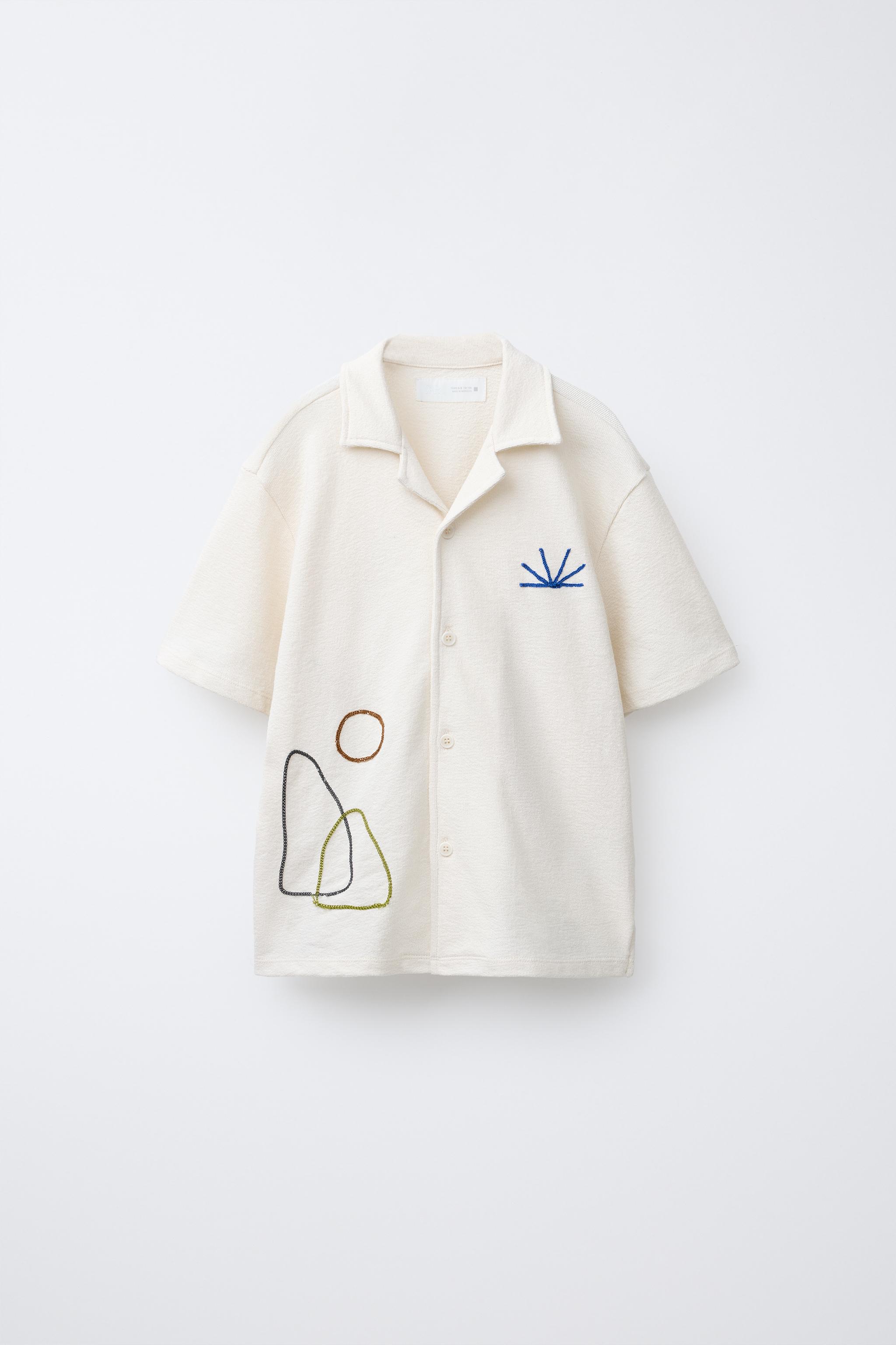 福袋 売れ残り - タオル地風刺繍入りシャツ ベージュ 日本 / Japan ZARA | ジャケット・アウター