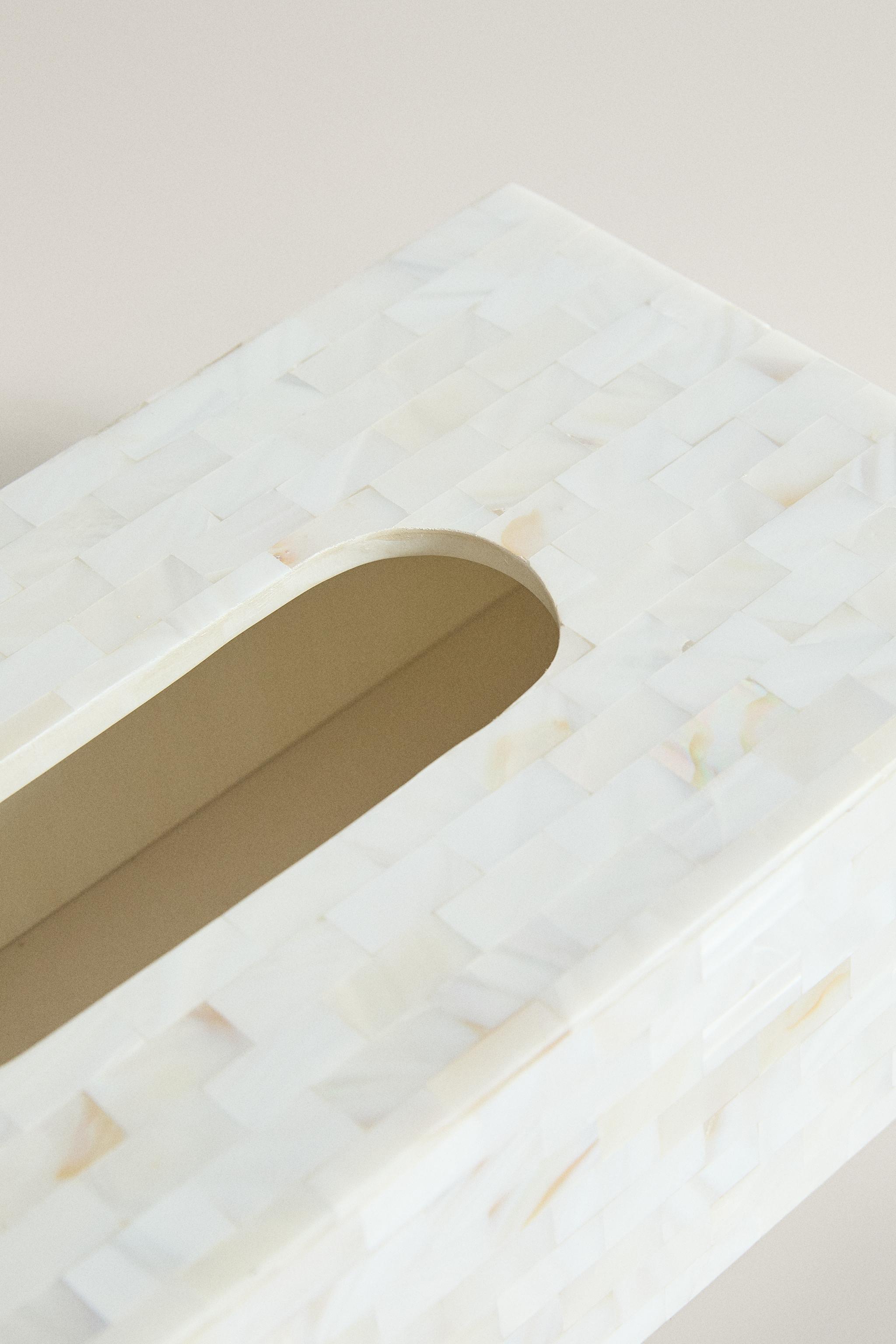 MOTHER-OF-PEARL TISSUE BOX