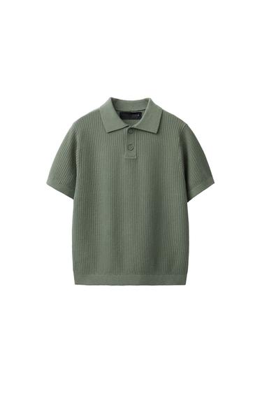 POLO BÁSICO PUNTO CANALÉ - Khaki claro de Zara