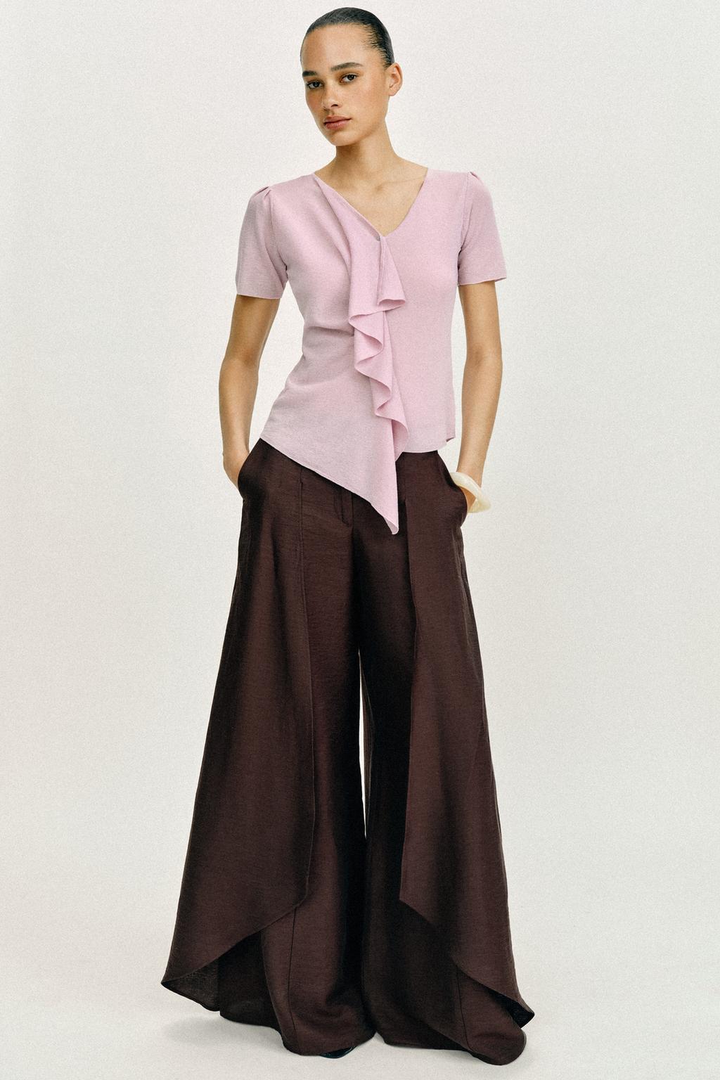 RUFFLED KNIT TOP - image 2