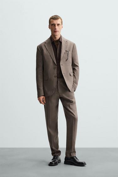 100% LINEN SUIT - Printed by Zara - Image 0
