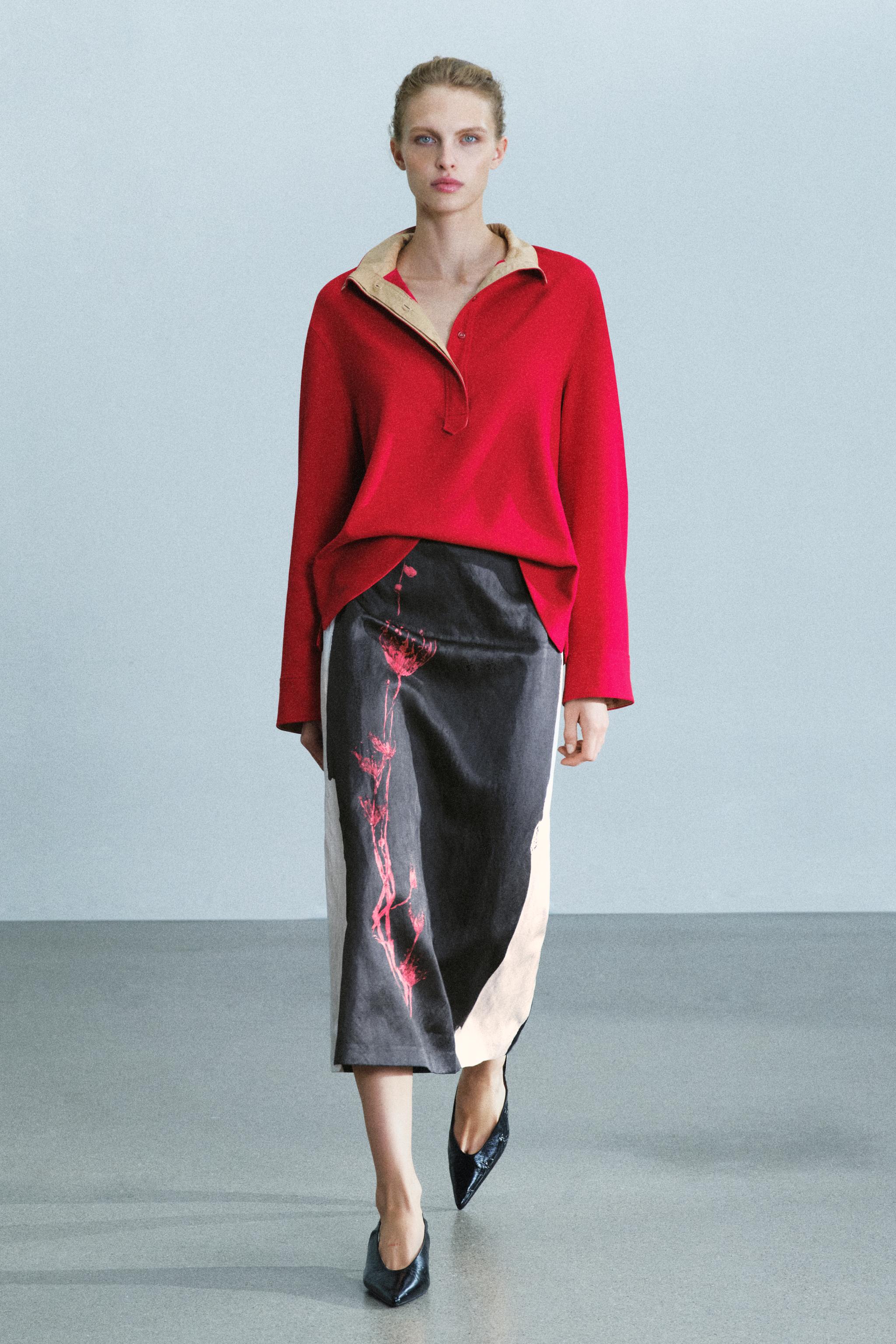 Zara ZW COLLECTION KONTRAST GÖMLEK