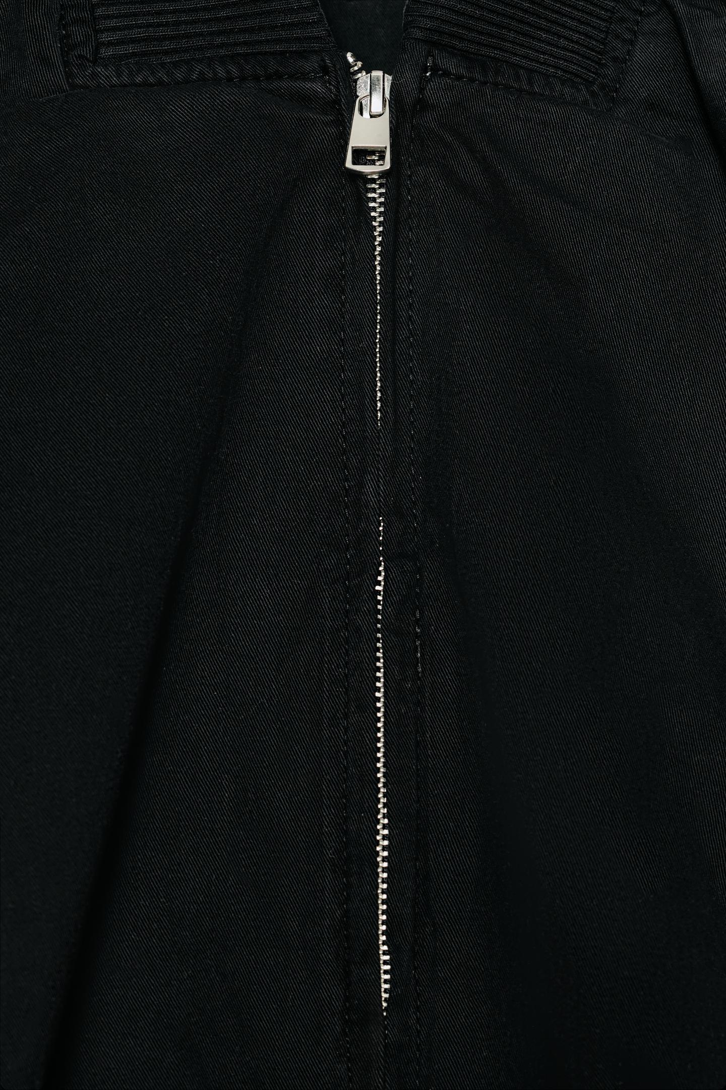 Женская куртка Zara Asymmetrical Hem Bomber, цвет: Тёмный индиго — фото 7