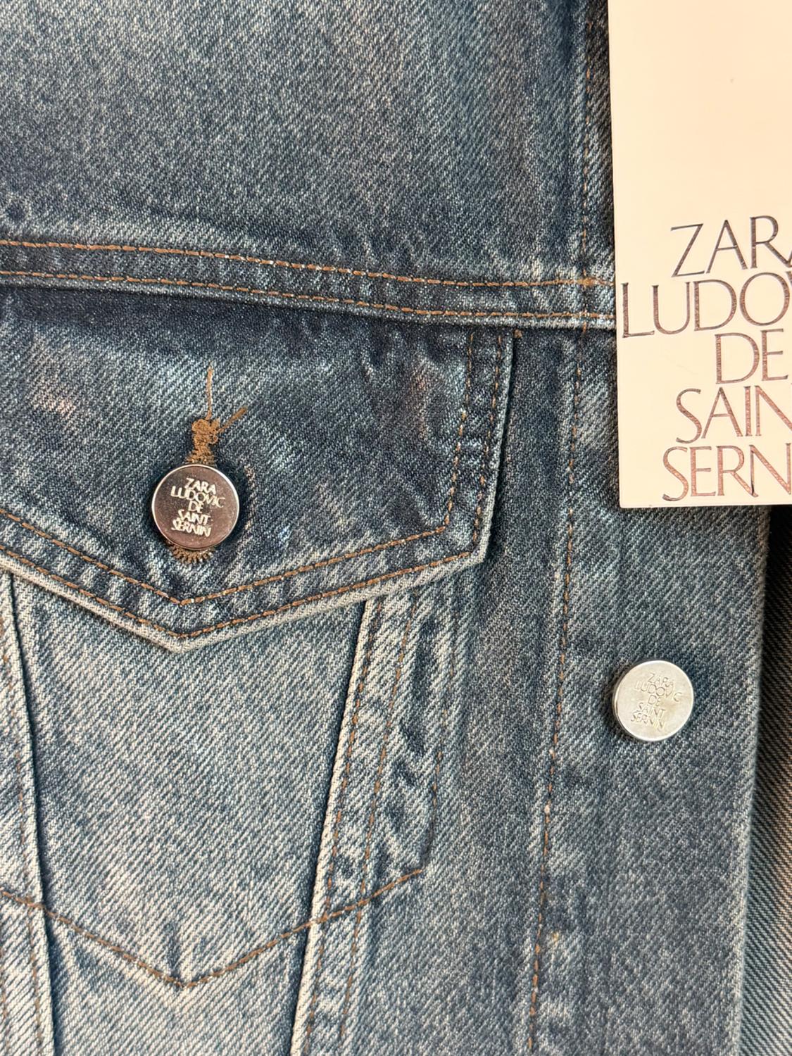 VESTE DENIM JEAN SANS MANCHES ZARA LUDOVIC DE SAINT SERNIN - Image 3