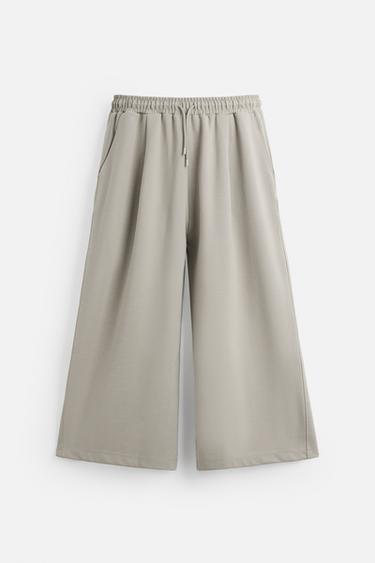 TECHNICAL WIDE-LEG JOGGING TROUSERS - Mid-grey by Zara - Image 5