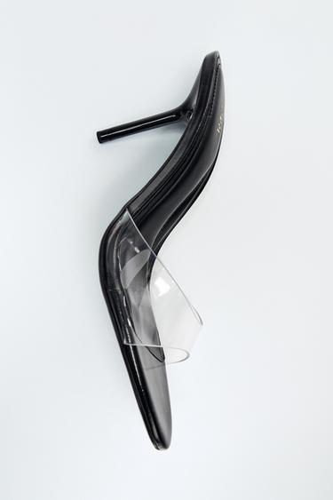 VINYL HIGH-HEEL SANDALS - Transparent by Zara