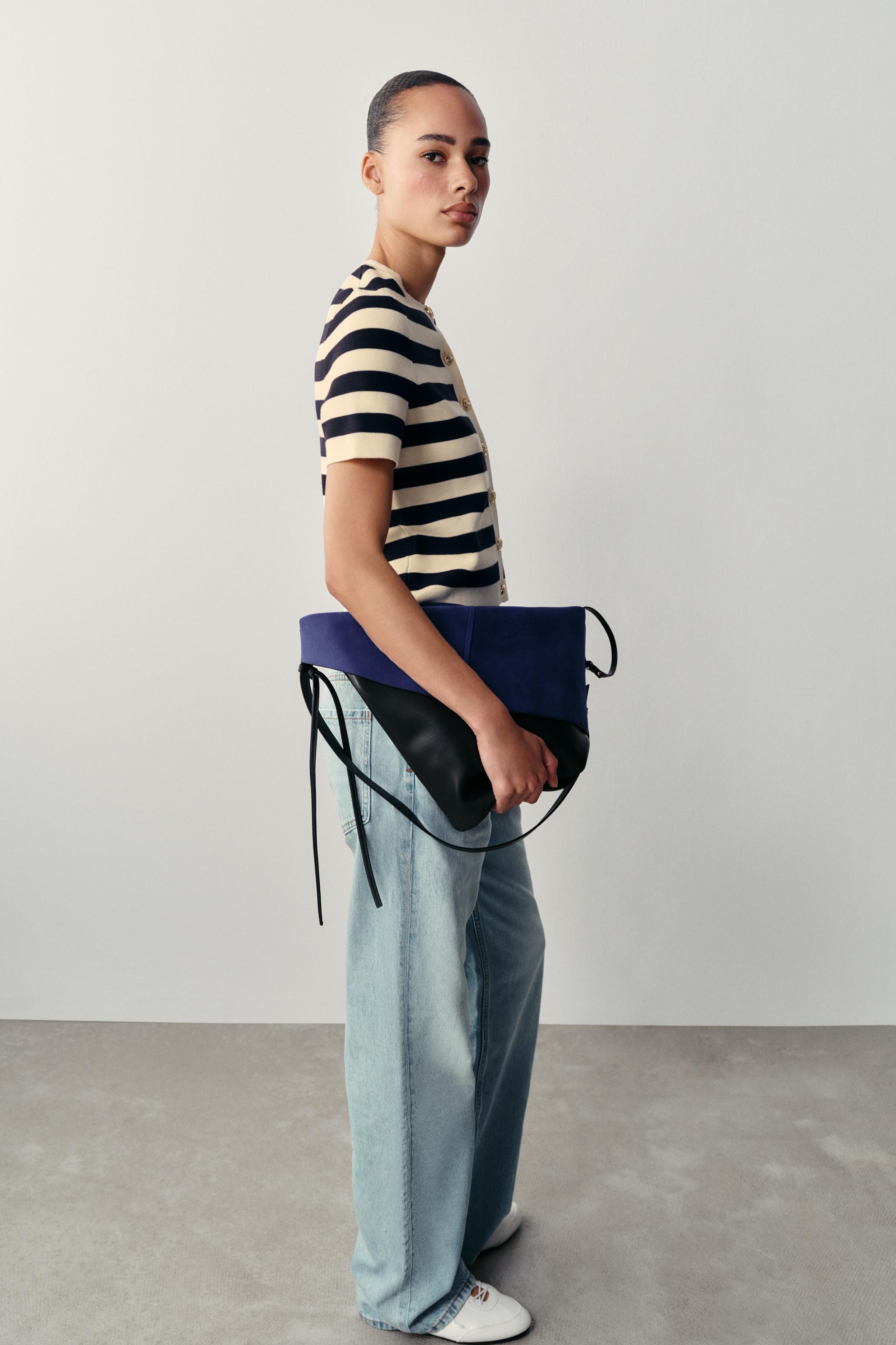 SHORT SLEEVE STRIPED CARDIGAN