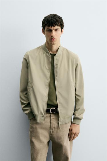 LIGHTWEIGHT BOMBER JACKET - Light green by Zara