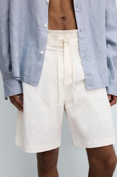 LONG SWIMMING TRUNKS - Oyster-white by Zara - Image 5