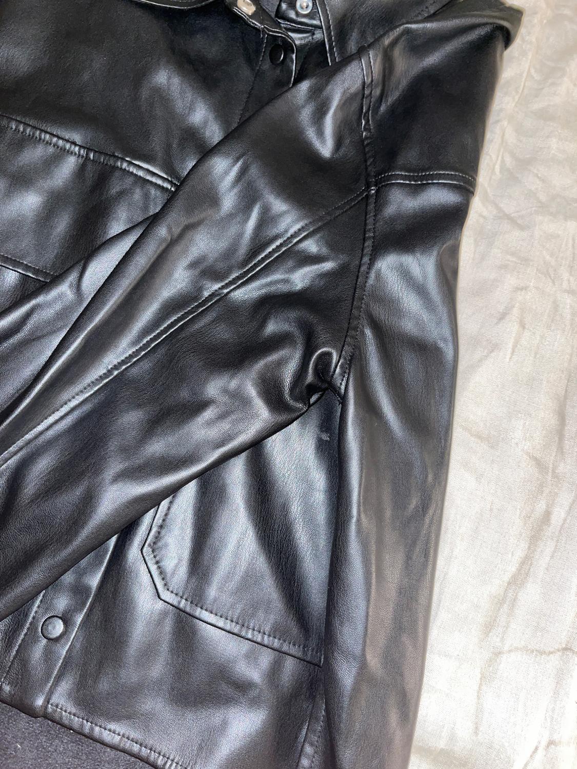 FAUX LEATHER SHIRT WITH POCKETS - Image 8