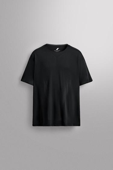PERFORATED TRAINING T-SHIRT - Black by Zara