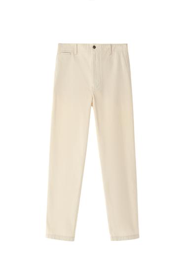 PANTALON CHINO REGULAR FIT - Beige claro de Zara