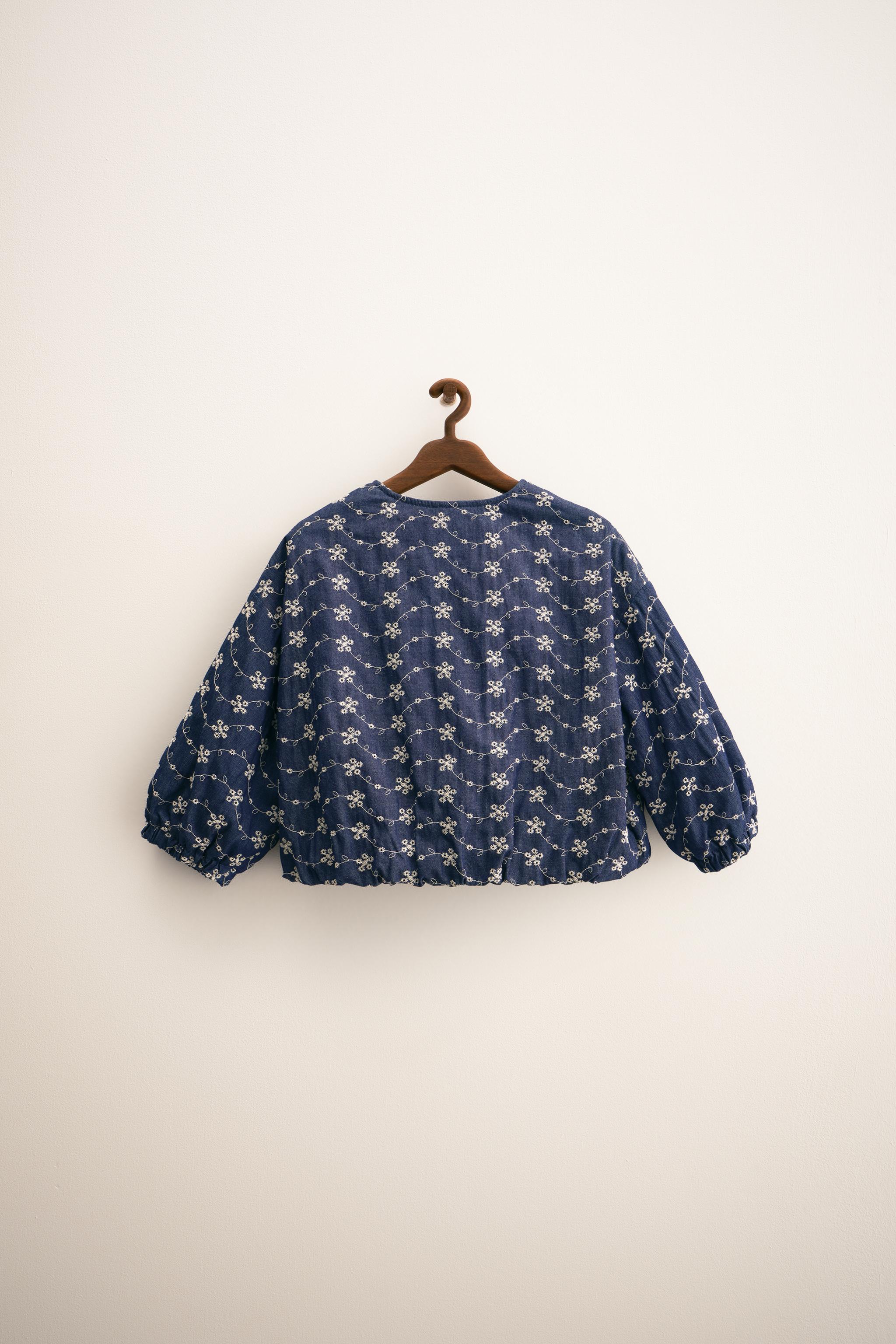 ZARA ジャケット L 黒 花柄　刺繍 ZW COLLECTION フラワー刺繍ジャケット - ブラック | ZARA Japan