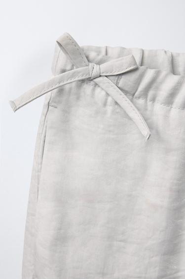 PANTALON JUPE-CULOTTE BRILLANT LACETS - Argent de Zara - Image 2