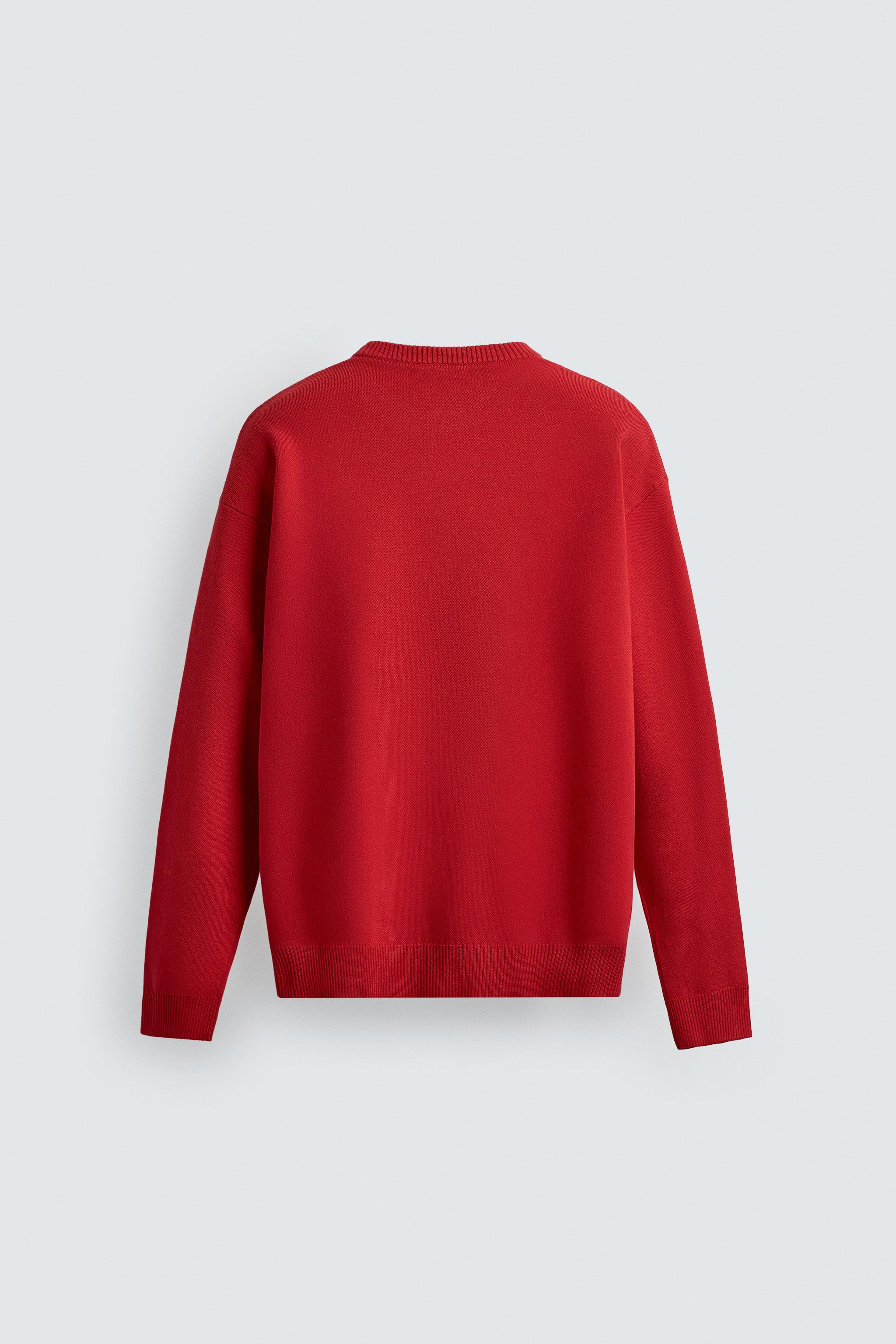 ご購入者様決定［ZARA］ニット 赤  鮮やか(*´꒳｀*) ソフトレギュラーフィットセーター - レッド | ZARA Japan / 日本