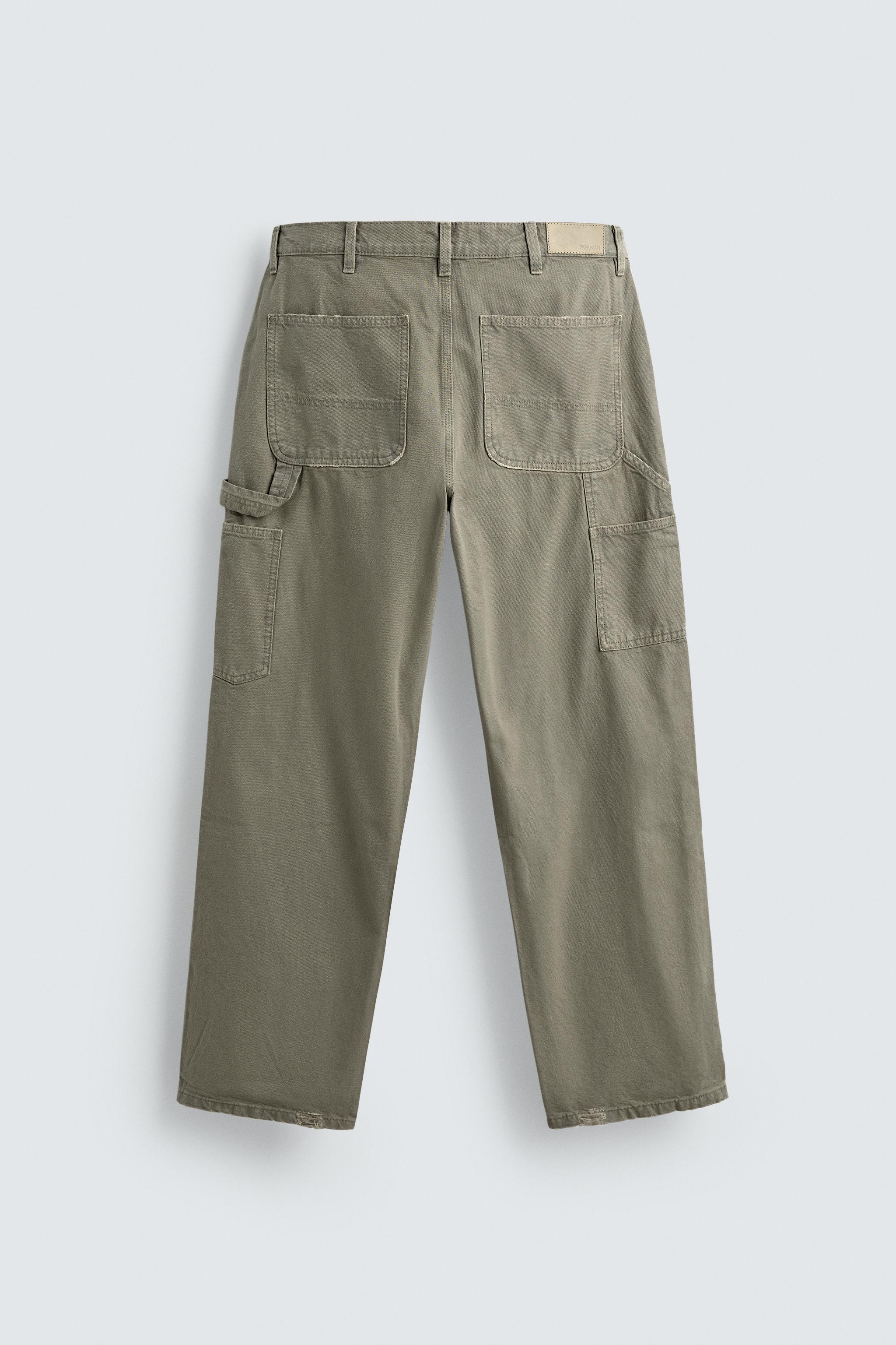 パンツ ZARA carpenter pants EUR40 USA31 CARPENTER RELAXED FIT JEANS - Ecru | ZARA United States
