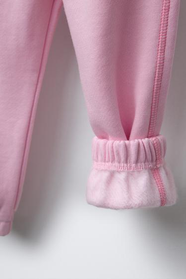 WARM TOPSTITCHED JOGGERS - Mid-pink by Zara - Image 3