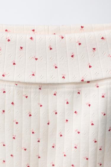 HEART PRINT CARDIGAN, BODYSUIT AND LEGGINGS SET - Pastel pink by Zara