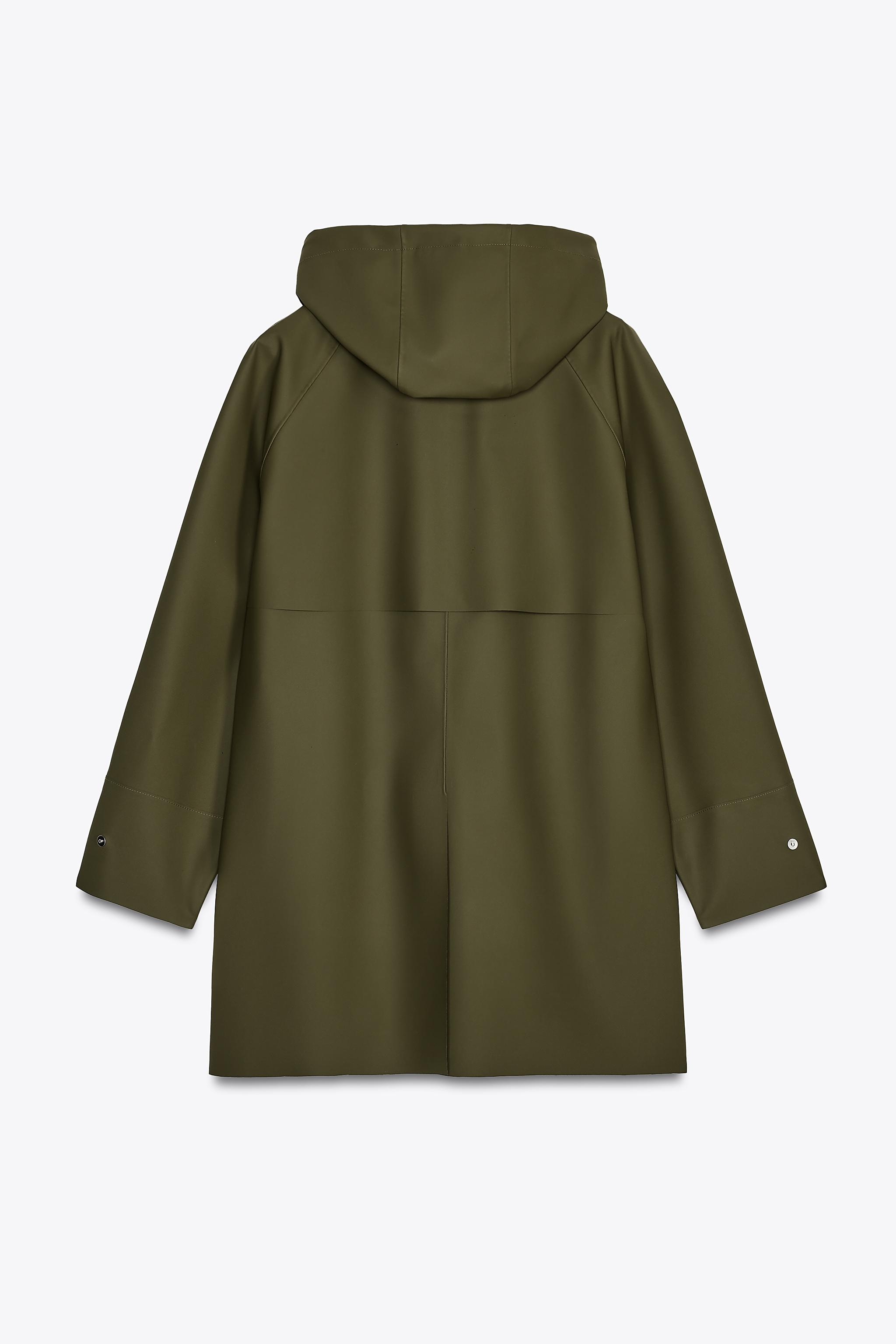 RUBBERIZED PARKA ZW COLLECTION - Green | ZARA United States