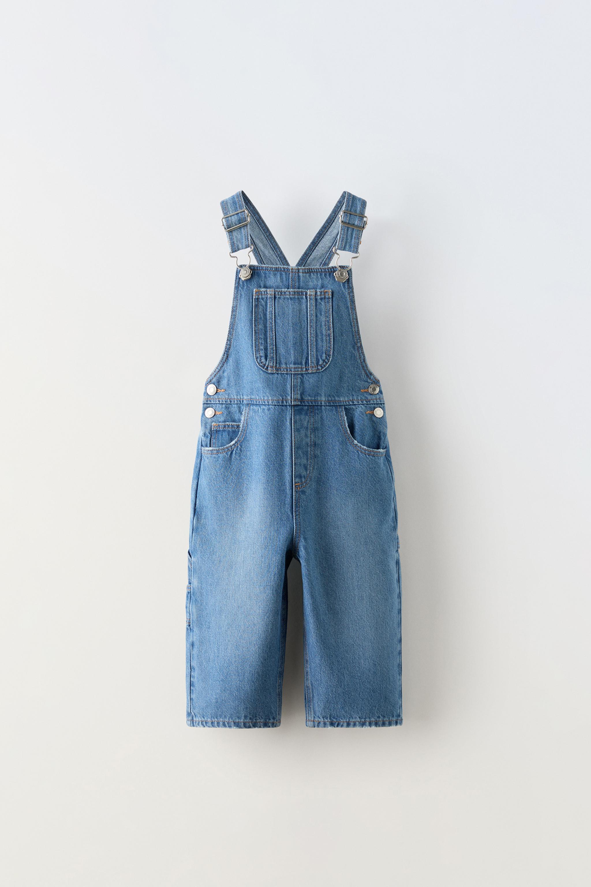 PETO DENIM CULOTTE Azul medio ZARA Espana