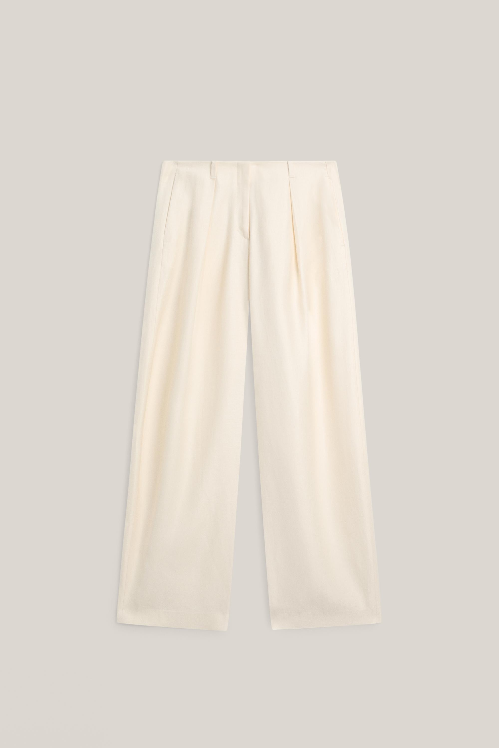 Wide-leg trousers with pleated details - LIMITED EDITION