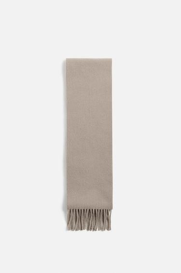 BUFANDA 100% LANA - Gris topo de Zara
