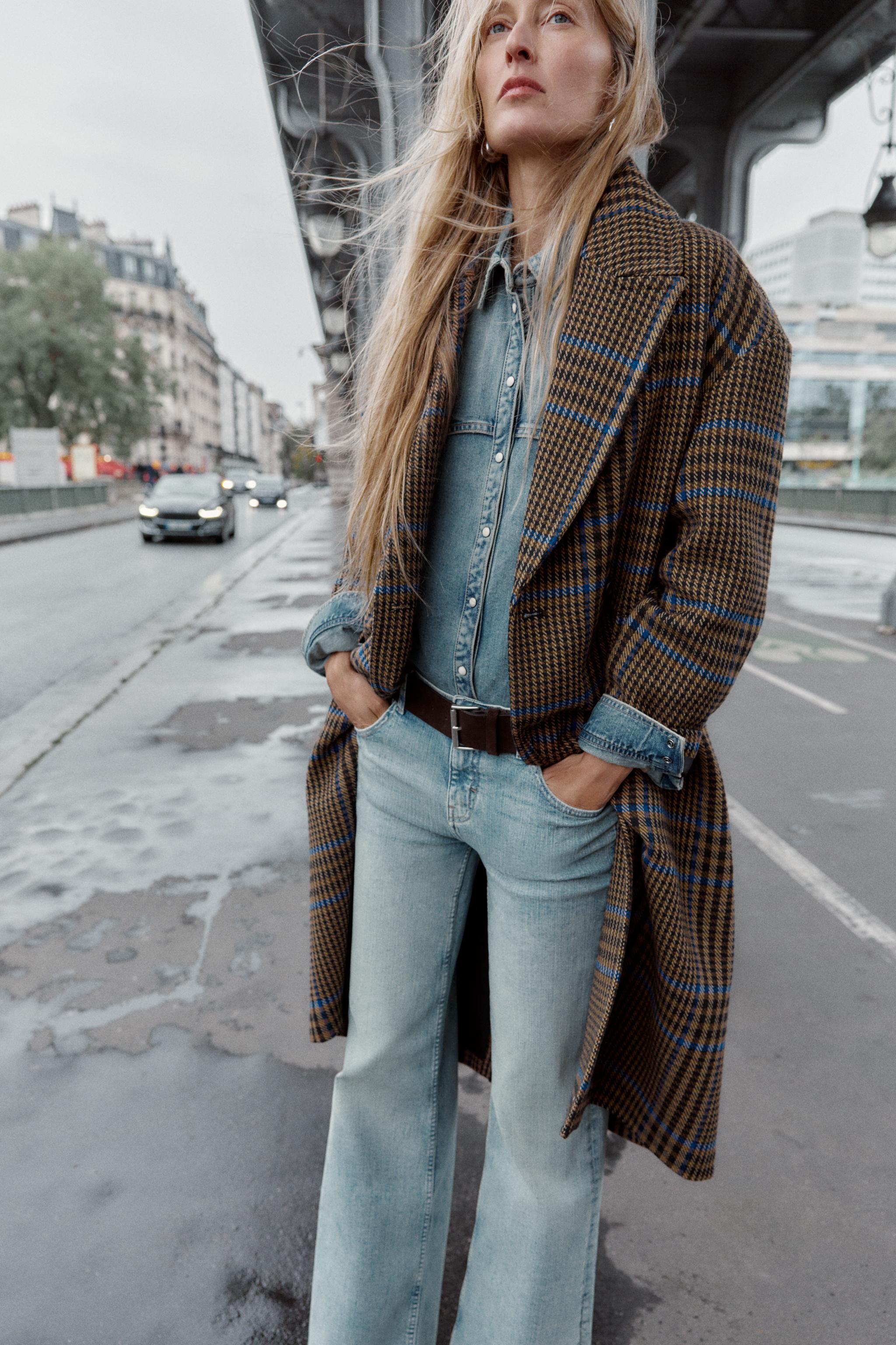 MANTEAU OVERSIZE À CARREAUX