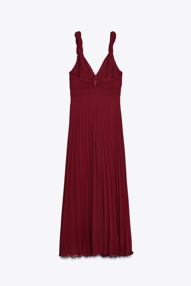 ROBE MIDI PLISSÉE - Terracota de Zara - Image 7