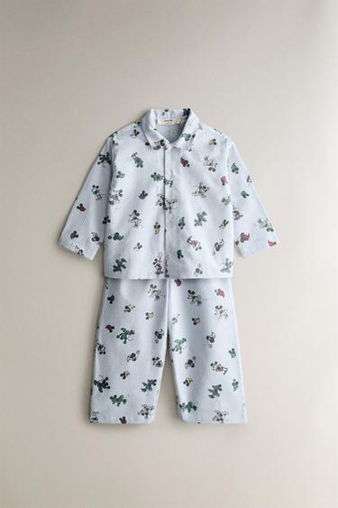 PYJAMA ENSEMBLE EN FLANELLE ENFANT MICKEY & MINNIE ©DISNEY - Bleu clair de Zara - Image 0