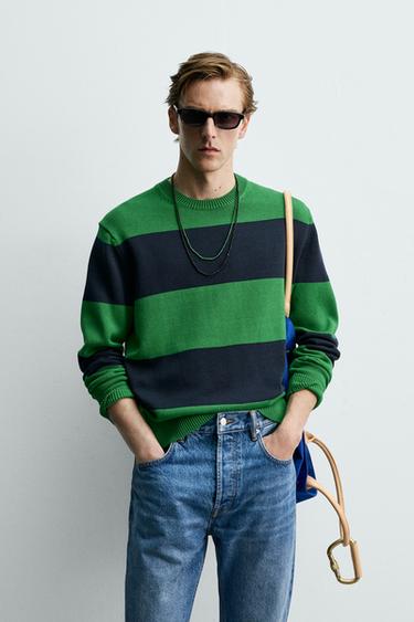 STRIPED JACQUARD JUMPER AARON LEVINE X ZARA - Bluish by Zara