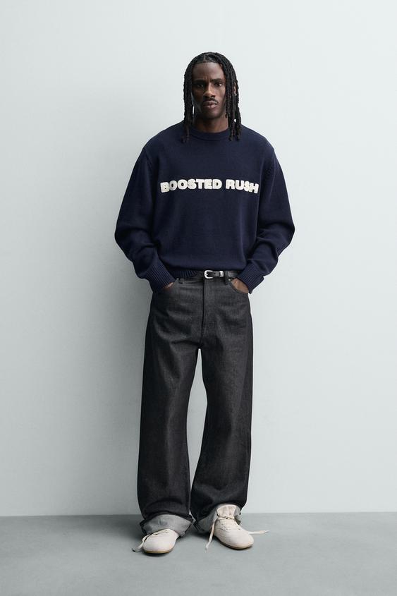 EMBROIDERED TEXT JUMPER