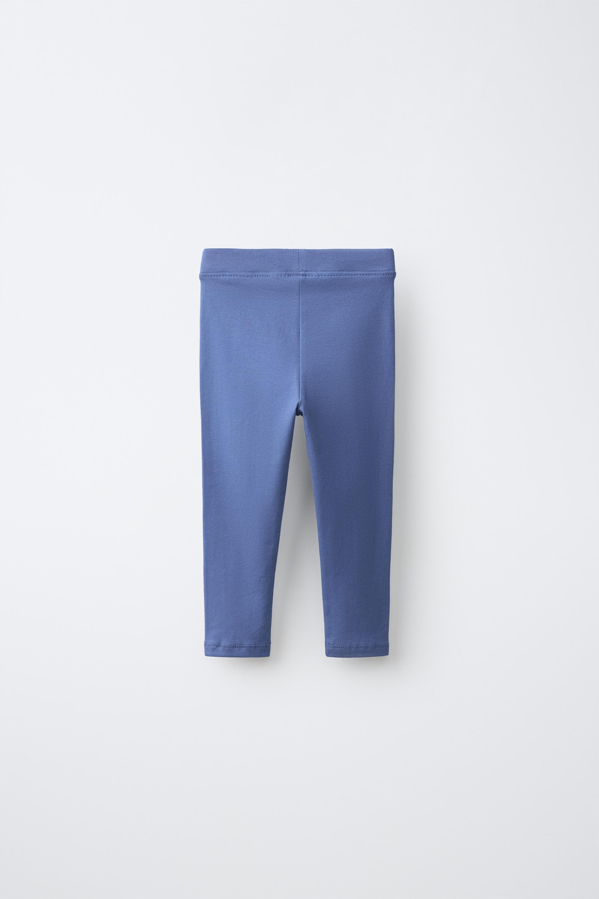 Детские леггинсы Zara FLORAL AND SOLID LEGGINGS TWO-PACK — фото 3