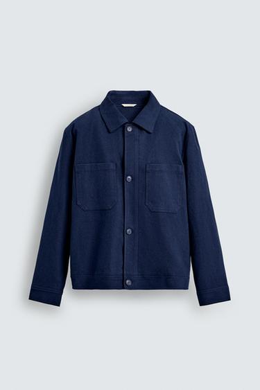 LYOCELL - COTTON QUILTED JACKET - Bluish by Zara