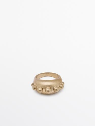 Zara Ring with round pieces - Golden
