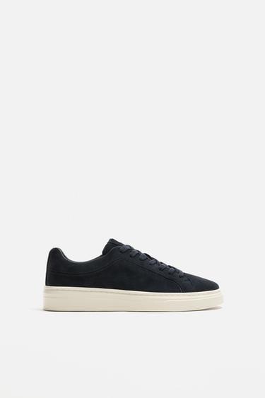 ZAPATILLA PIEL - Azul de Zara - Imagen 0