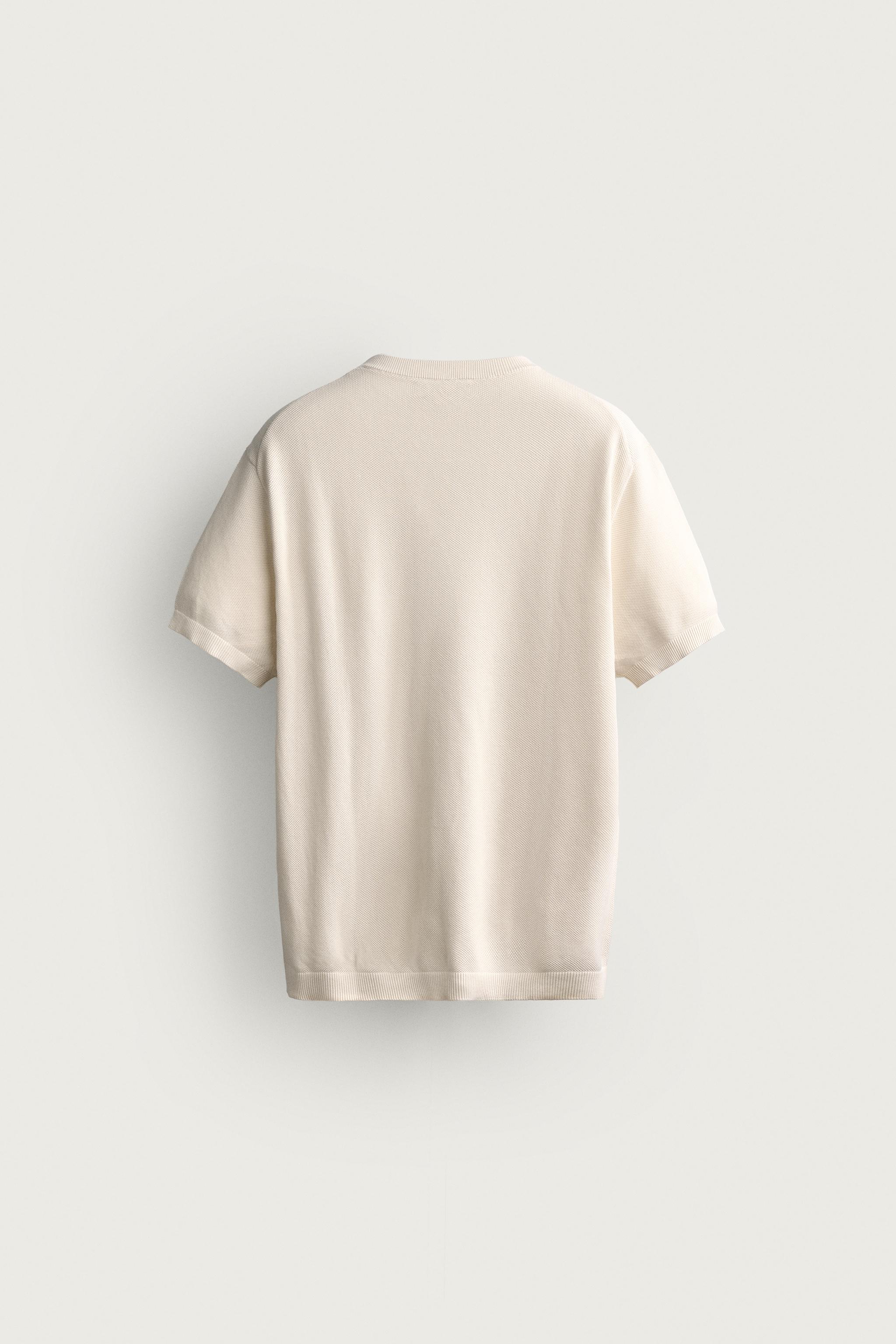 T-SHIRT EN MAILLE COUPE DÉCONTRACTÉE