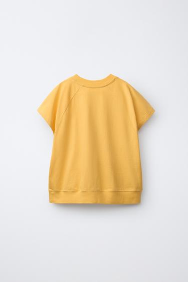 T-SHIRT À INSCRIPTION IMPRIMÉE - Jaune pastel de Zara - Image 1