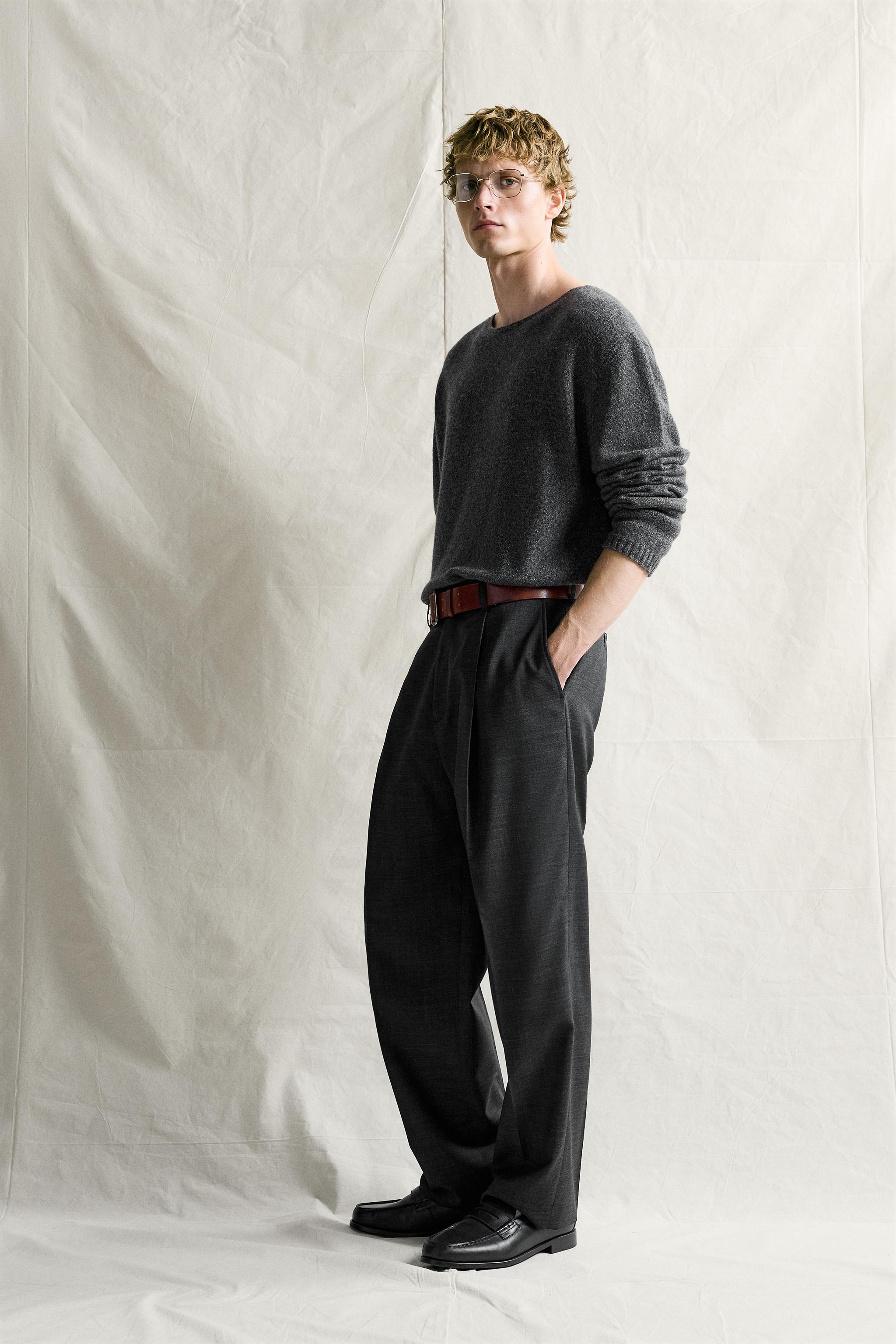 MANTECO® 100% WOOL PLEATED PANTS