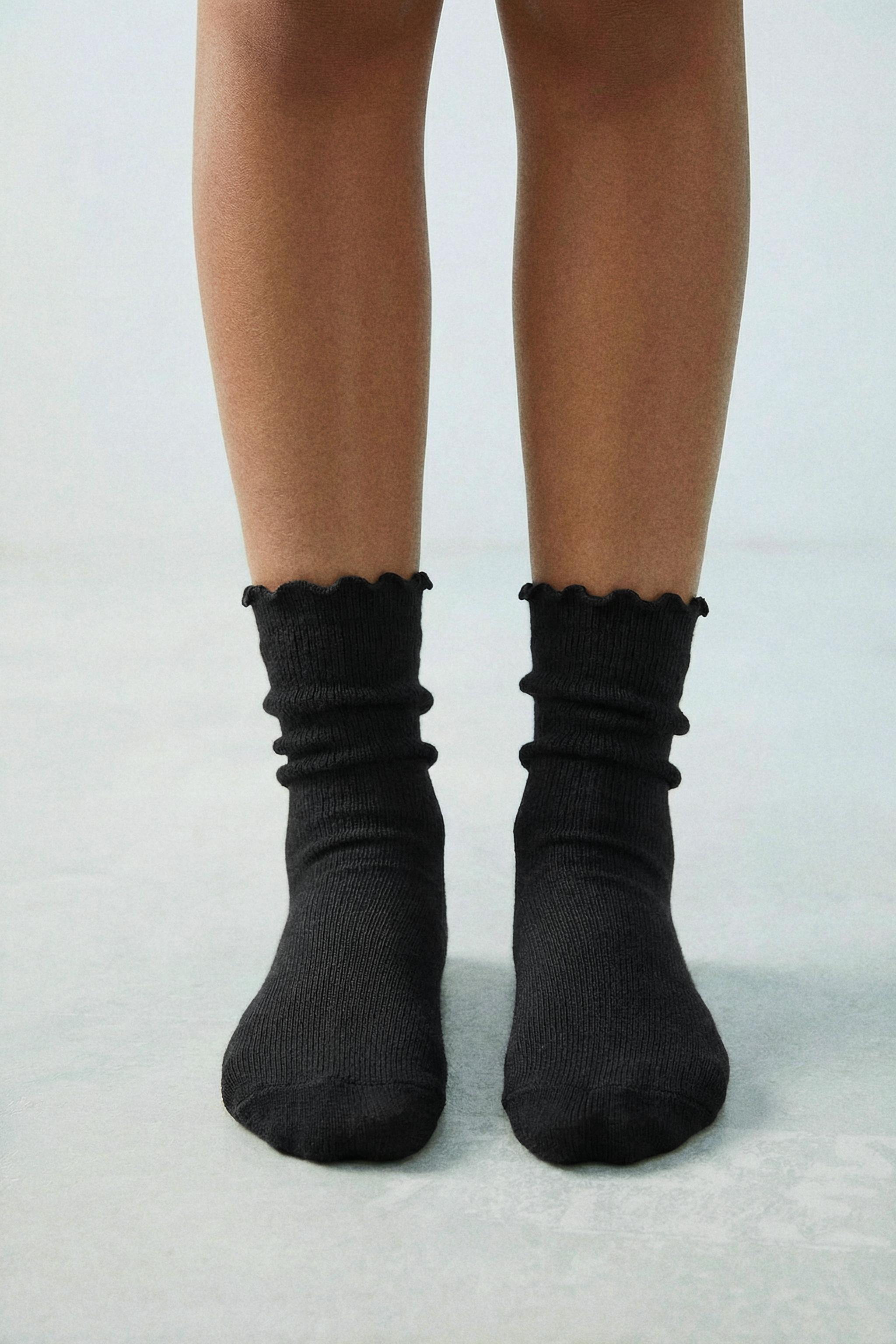 THREE-PACK OF TERRY CLOTH MID-CALF SOCKS