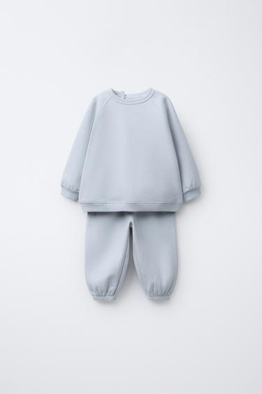 BASIC-SWEATSHIRT-UND-JOGGER-HOSE-SET - Pastellblau von Zara