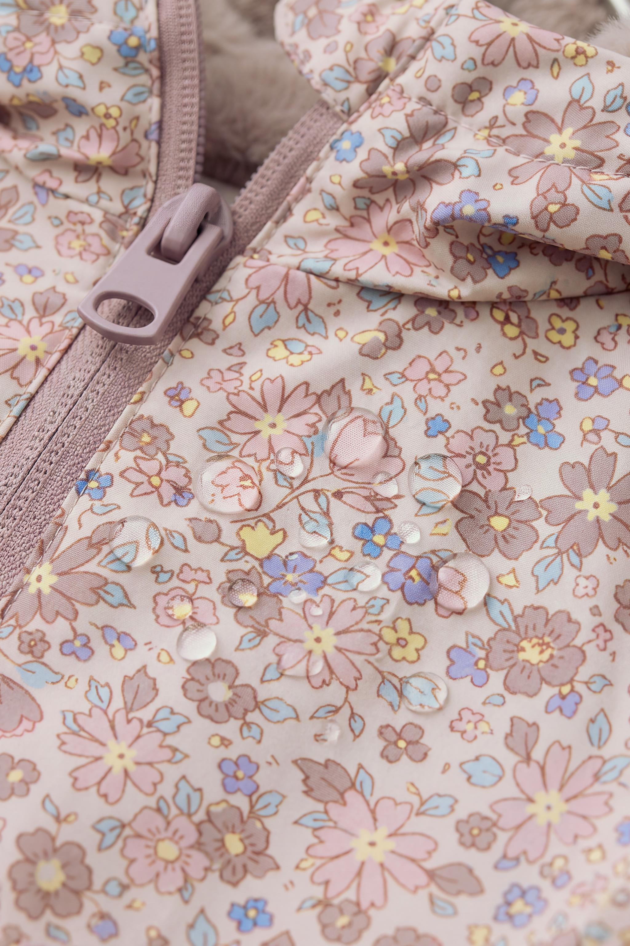 Детские куртки Zara WATER-REPELLENT RUBBERIZED FLORAL RAINCOAT — фото 10