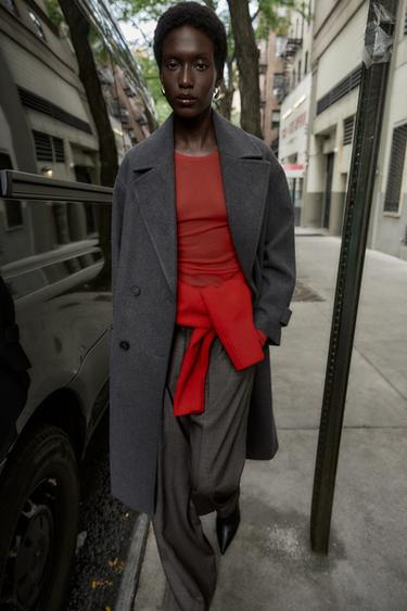 SOFT OVERSIZE COAT - Grey by Zara - Image 3