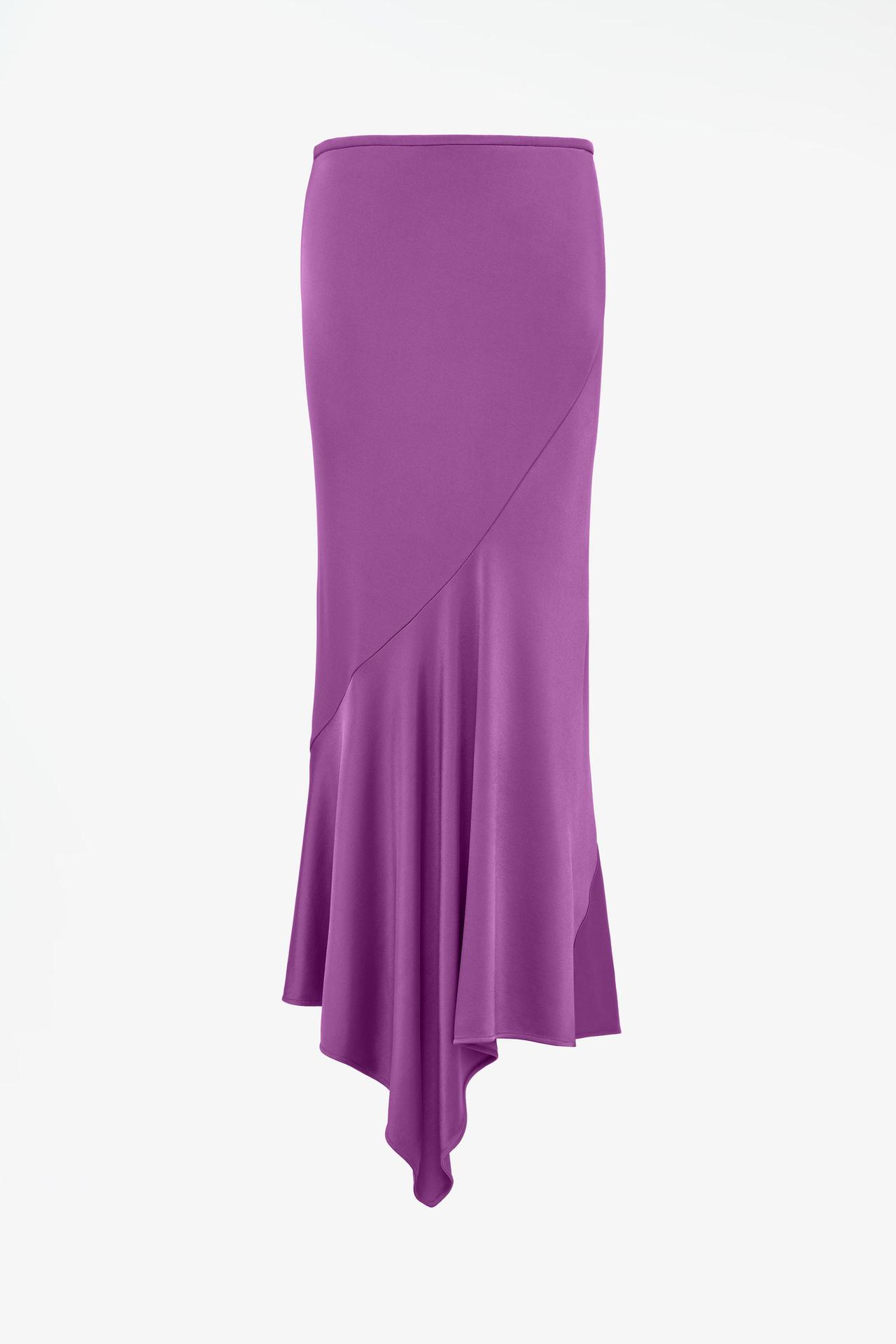 LIMITED EDITION ASYMMETRIC CUT SKIRT — Purple