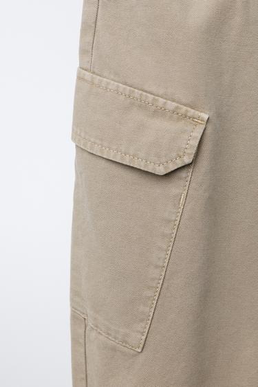 TWILL BALLOON FIT JOGGER TROUSERS - Sand by Zara - Image 3