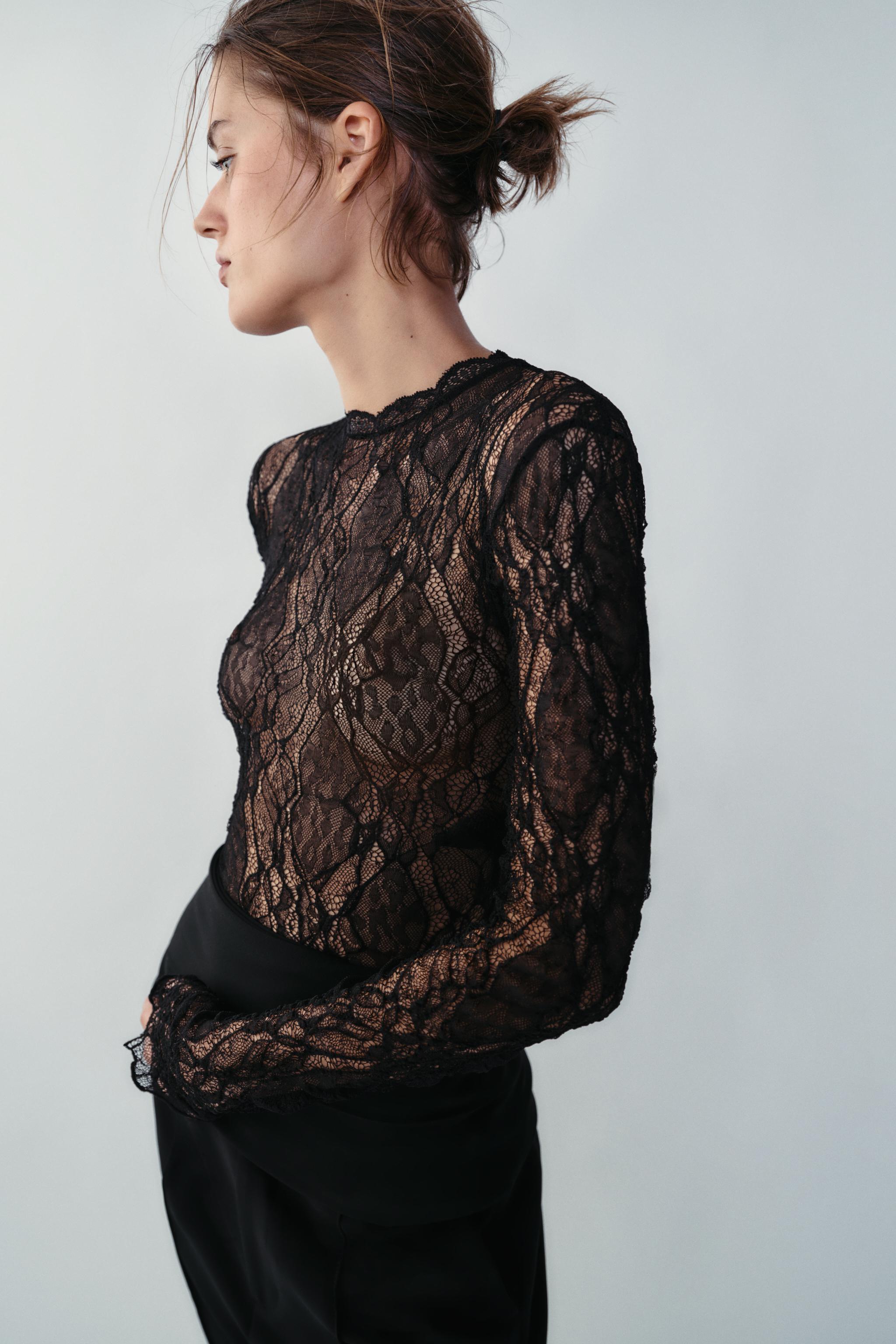 LONG SLEEVE LACE BODYSUIT