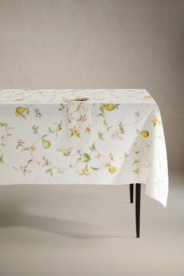 NAPPE COTON JACQUARD POIRES - Verdâtre de Zara - Image 4