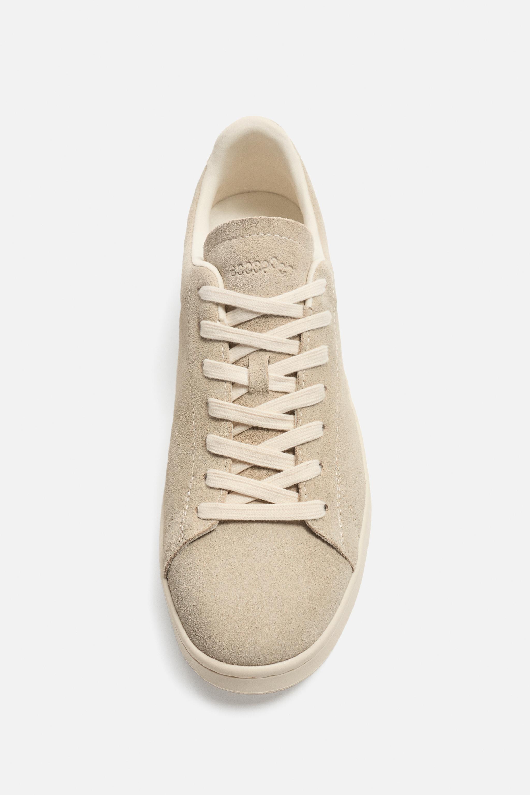 TÊNIS DE COURO - SAND/BROWN | ZARA Brasil