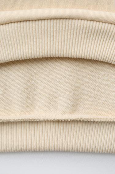 RIBBED LEGGINGS AND BOW SWEATSHIRT JOGGING SET - Ecru/Yellow by Zara - Image 3