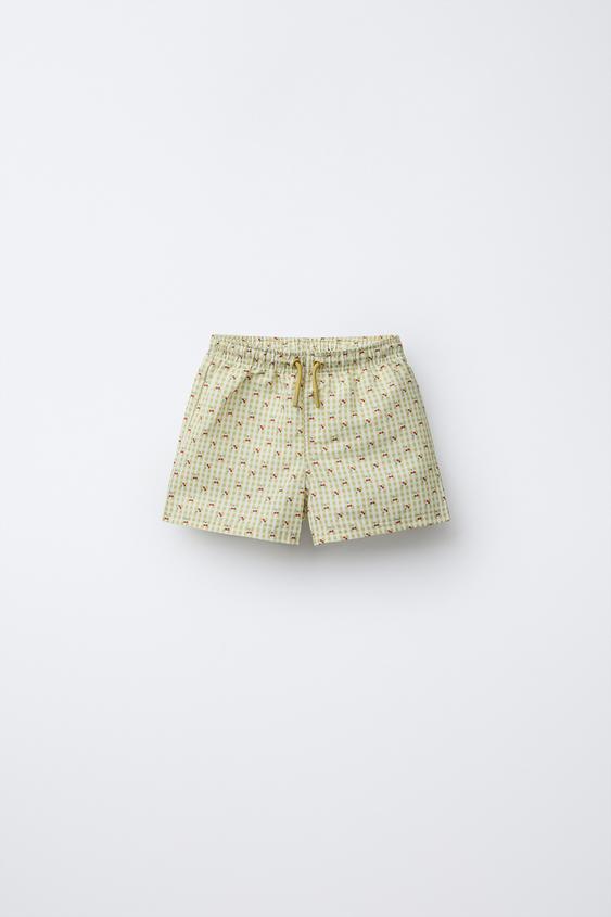 6-14 ANS/ SHORT DE BAIN CERISES - Vert olive de Zara - Image 0